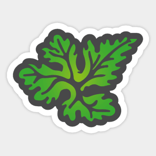 Green leaf symbol logo Sticker